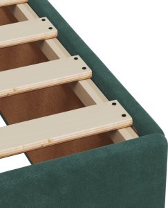 vidaXL Łóżko kontynentalne z materacem, ciemnozielone, 120x190 cm 12