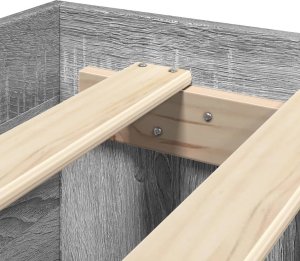 vidaXL Rama łóżka, szary dąb sonoma, 150x200cm materiał drewnopochodny 9