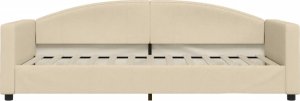 vidaXL Sofa z materacem do spania, kremowa, 90x200 cm, tkanina 4