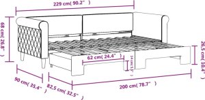 vidaXL Sofa rozsuwana, ciemnozielona, 80x200 cm, aksamit 11