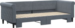 vidaXL Sofa rozsuwana, ciemnozielona, 80x200 cm, aksamit 3