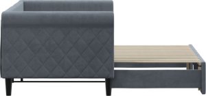 vidaXL Sofa rozsuwana, ciemnozielona, 80x200 cm, aksamit 4