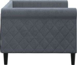 vidaXL Sofa z funkcją spania, ciemnoszara, 80x200 cm, aksamitna 4