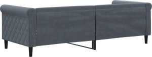 vidaXL Sofa z funkcją spania, ciemnoszara, 80x200 cm, aksamitna 5