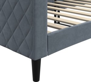 vidaXL Sofa z funkcją spania, ciemnoszara, 80x200 cm, aksamitna 6