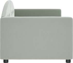 vidaXL Sofa z funkcją spania, jasnoszara, 80x200 cm, obita aksamitem 4