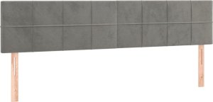 vidaXL Łóżko kontynentalne z materacem, jasnoszare, 120x190cm, aksamit 7