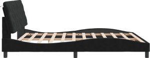 vidaXL Rama łóżka z LED, czarna, 180x200 cm, aksamitna 7