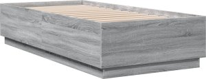 vidaXL Rama łóżka, szary dąb sonoma, 90x200cm, materiał drewnopochodny 2