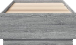 vidaXL Rama łóżka, szary dąb sonoma, 90x200cm, materiał drewnopochodny 4