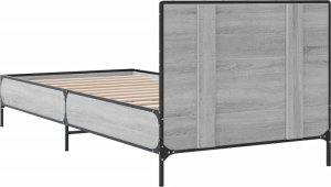 vidaXL Rama łóżka, szary dąb sonoma, 100x200cm materiał drewnopochodny 6