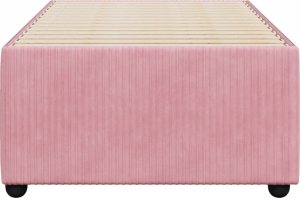 vidaXL Rama łóżka, różowa, 100 x 200 cm, tapicerowana aksamitem 4