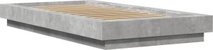 vidaXL Rama łóżka, szarość betonu, 100x200 cm, materiał drewnopochodny 3