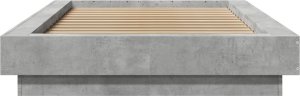 vidaXL Rama łóżka, szarość betonu, 100x200 cm, materiał drewnopochodny 4