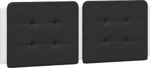 vidaXL Łóżko z materacem, biało-czarne, 120x200 cm, sztuczna skóra 5