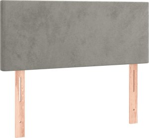 vidaXL Łóżko kontynentalne z materacem i LED, jasnoszare, 120x190 cm 8