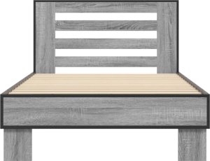 vidaXL Rama łóżka, szary dąb sonoma, 100x200cm materiał drewnopochodny 4
