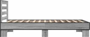 vidaXL Rama łóżka, szary dąb sonoma, 100x200cm materiał drewnopochodny 5