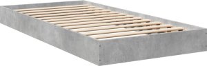 vidaXL Rama łóżka, szarość betonu, 75x190 cm, materiał drewnopochodny 3