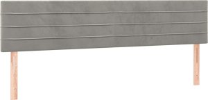 vidaXL Łóżko kontynentalne z materacem, jasnoszare, 120x190cm, aksamit 7