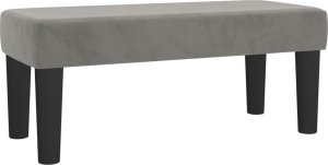 vidaXL Łóżko kontynentalne z materacem, jasnoszare, 120x190cm, aksamit 8