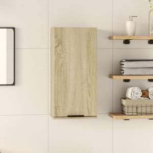 vidaXL Wisząca szafka łazienkowa, dąb sonoma, 32x20x67 cm 1