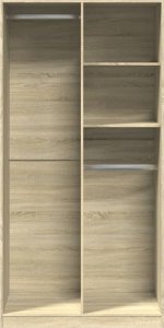 vidaXL Szafa, kolor dąb sonoma , 100x50x200cm, materiał drewnopochodny 4