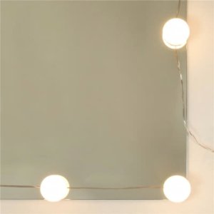 vidaXL Toaletka z LED, czarna 10