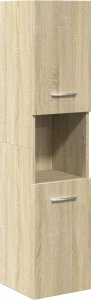 vidaXL Szafka łazienkowa, dąb sonoma, 30x30x130 cm, płyta wiórowa 2