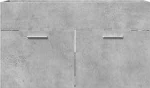 vidaXL Szafka pod umywalkę, szarość betonu, 80x38,5x46 cm, płyta 4