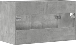 vidaXL Szafka pod umywalkę, szarość betonu, 80x38,5x46 cm, płyta 6