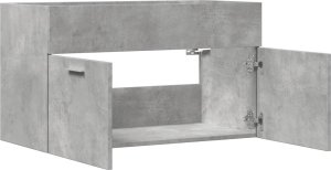 vidaXL Szafka pod umywalkę, szarość betonu, 80x38,5x46 cm, płyta 7
