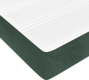 vidaXL Materac kieszeniowy, ciemnozielony, 160x220x20 cm, aksamit 5