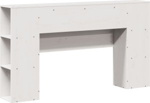 vidaXL Wezgłowie do łóżka, z półkami, białe, 150 cm, drewno sosnowe 6