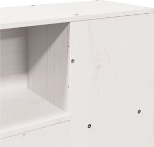 vidaXL Wezgłowie do łóżka, z półkami, białe, 150 cm, drewno sosnowe 8