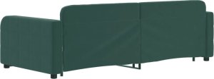 vidaXL Sofa rozsuwana, ciemnozielona, 90x200 cm, aksamit 5