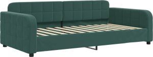 vidaXL Sofa rozsuwana, ciemnozielona, 90x200 cm, aksamit 6