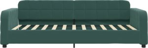 vidaXL Sofa rozsuwana, ciemnozielona, 90x200 cm, aksamit 7