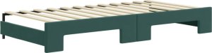vidaXL Sofa rozsuwana, ciemnozielona, 90x200 cm, aksamit 8