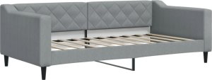 vidaXL Sofa z materacem, jasnoszara, 90x190 cm, tkanina 3
