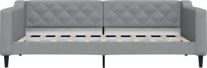 vidaXL Sofa z materacem, jasnoszara, 90x190 cm, tkanina 4