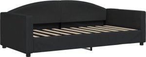 vidaXL Sofa z materacem, czarna, 90x190 cm, tkanina 3