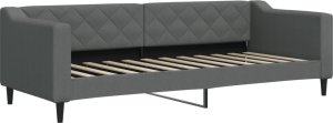 vidaXL Sofa rozsuwana z szufladami, ciemnoszara, 80x200 cm, tkanina 4