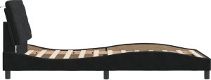 vidaXL Rama łóżka z LED, czarna, 100x200 cm, aksamitna 7