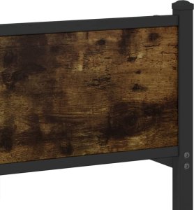 vidaXL Metalowa rama łóżka, bez materaca, przydymiony dąb, 193x203 cm 8