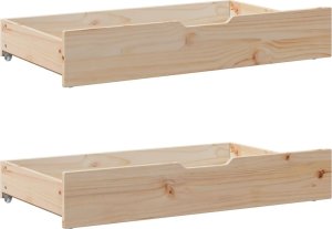 vidaXL Łóżko dzienne rozsuwane, szuflady, 90x200 cm, sosnowe 10