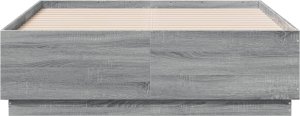 vidaXL Rama łóżka, szary dąb sonoma, 120x190cm materiał drewnopochodny 4