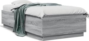 vidaXL Rama łóżka, szary dąb sonoma, 75x190cm, materiał drewnopochodny 2