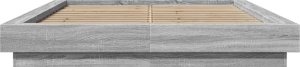 vidaXL Rama łóżka, szary dąb sonoma, 140x200cm materiał drewnopochodny 4