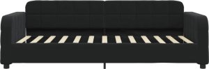vidaXL Sofa z funkcją spania, czarna, 90x200 cm, obita aksamitem 3